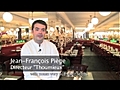 Interview of French Chef  Jean Francois Piege - Restaurant Thoumieux (and former Chef of hôtel de Crillon restaurant)