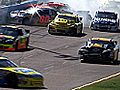 Contact between Vickers,  Kenseth triggers 13-car wreck