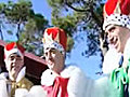 Los Reyes Magos y Santa participaron de la Copa Nadal