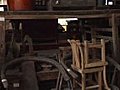 Antique Chinese Furniture In Storage Stock Footage