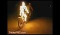 Crazy Guy Cycling with Fire