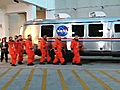 Raw video: Space shuttle Discovery&#039; STS-133 astronauts walk out