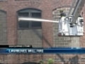 Firefighters battle mill blaze in Lawrence