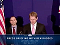 Press Briefing with Jay Carney and Ben Rhodes