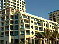 Royalty Free Stock Video HD Footage Pan Left to High Rise Condos on Ft. Lauderdale Beach in Florida