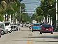 Royalty Free Stock Video HD Footage Traffic on Duvall Street in Key West Florida