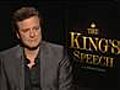 Colin Firth talks &#039;The King’s Speech&#039;