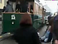 Tv serba: lo scontro fra tram ripreso in diretta