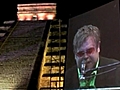 Elton John performs at Mayan ruins in Mexico.