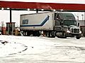 Truckers Take Break During Storm