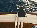 Stock Video Crew Member Standing at the Steering Console in the Port on the Caribbean Island of Dominica Royalty-Free SD Footage