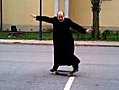 Wacky Skateboarding Priest