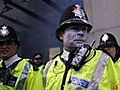 Scuffles As Workers Protest Against Cuts