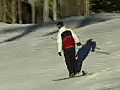 Royalty Free Stock Video SD Footage Skiing Down a Slope in Steamboat Springs,  Colorado