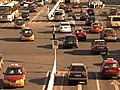 Beijing Traffic At Cross Junction Stock Footage