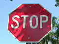 Royalty Free Stock Video HD Footage Zoom In and Out to a Stop Sign