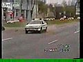 Biker crashes into Police car