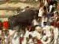 Bull Charges Into Stands In Northern Spain