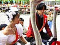 Couple Get Married on Ostriches