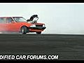 Supercharged Orange XE falcon burnout at SPringnat