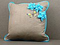 Quiller Cushions custom handmade grey with butterfly [HQ]