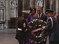 Obamas visit Westminster Abbey