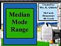 Median,  Mode, Range