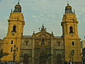 Royalty Free Stock Video SD Footage Pan Up to Plaza de Armas in Lima,  Peru