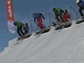 Ski Cross- A free style skiing event