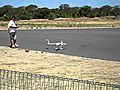 ASW-28 Model Glider takeoff on Launch Dolly