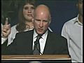 Jerry Brown sworn in,  inaugural address highlights