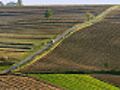 Ride along the country road.