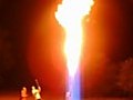 Burning Man Fire Cannon Video! 3 Kids Blast Huge Flames!!