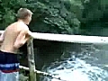 Summer Fun: Josh Belly Flopping Off Wier