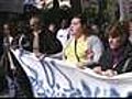 Protesta por el impago de sus hipotecas