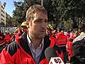 300 bomberos se manifiestan contra Interior