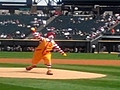 Ronald McDonald’s first pitch