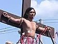Crucifixion reenacted in Philippines