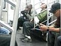 Man Licking Shoes On New York Subway