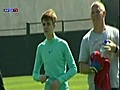 Bieber boots the ball with Barca