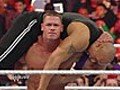 The Rock,  John Cena, and WWE Champion the Miz Face Off