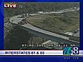 Tractor Trailer Spills Lumber