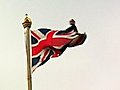 Union Jack Gray Stock Footage