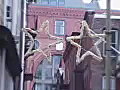 Royalty Free Stock Video SD Footage Zoom In and Out to a City Street in Little Italy Boston’s North End