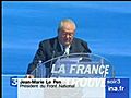 Manif FN 1er mai : extrait discours de Jean Marie le Pen