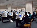 Royalty Free Stock Video SD Footage Zoom Out of Group of Students in Computer Lab Classroom in Fort Lauderdale,  Florida