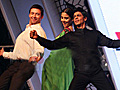 Hugh matches steps with SRK