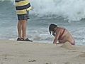 Large Woman Washes Up On Beach