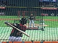 Silverio takes batting practice