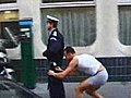 French cop Relay race